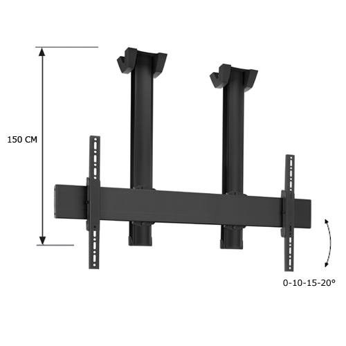vogels-professional-set-cd-1584-noir-150-cm-suppor (1) Vogel's Professional SET CD 1584 Noir - Support TV plafond